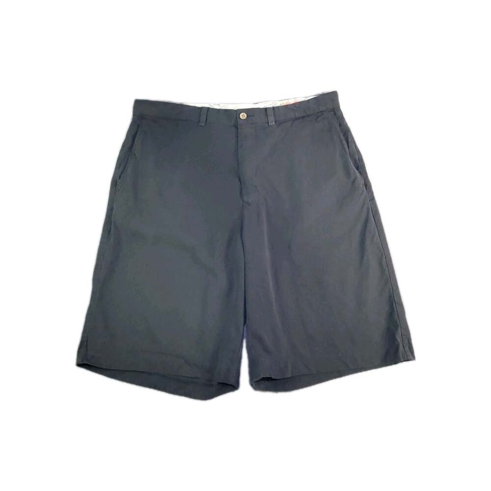 Tommy Bahama Shorts Mens Sz 35 Black Silk Cotton Flat Front Casual Summer C16